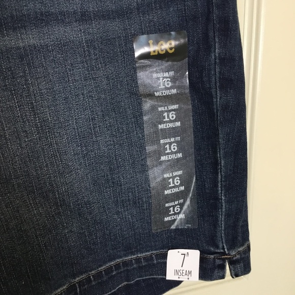 Lee Blue Durable Denim Jean Short size 16 Brand New - Picture 4 of 9